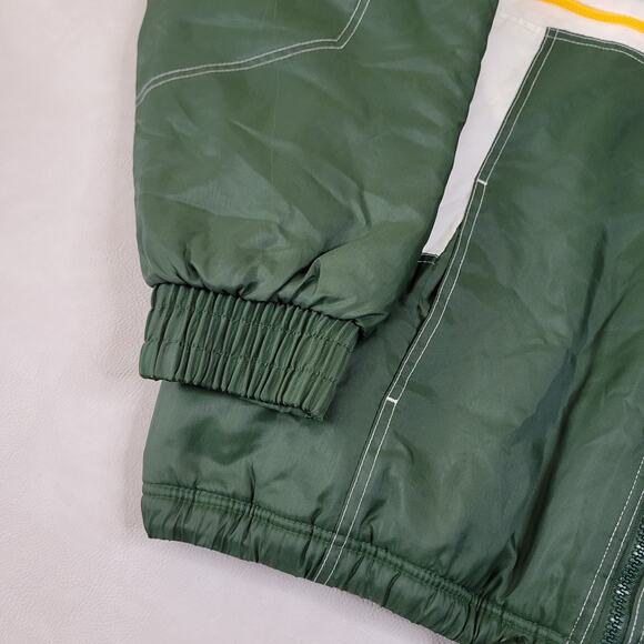 Men’s Vintage NFL Pro Player Green Bay Packers Full Zip Puffer Jacket Size XL - Picture 4 of 16